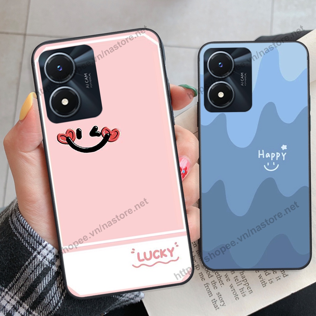 Ốp lưng Vivo Y01 - Vivo Y02S mặt cười, họa tiết caro đơn giản đẹp cute