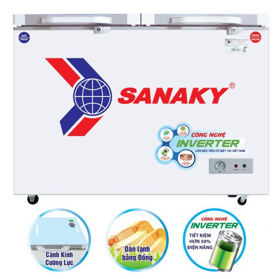 Tủ Đông Inverter Sanaky VH-4099W3 (2 Ngăn Đông, Mát 280 Lít)