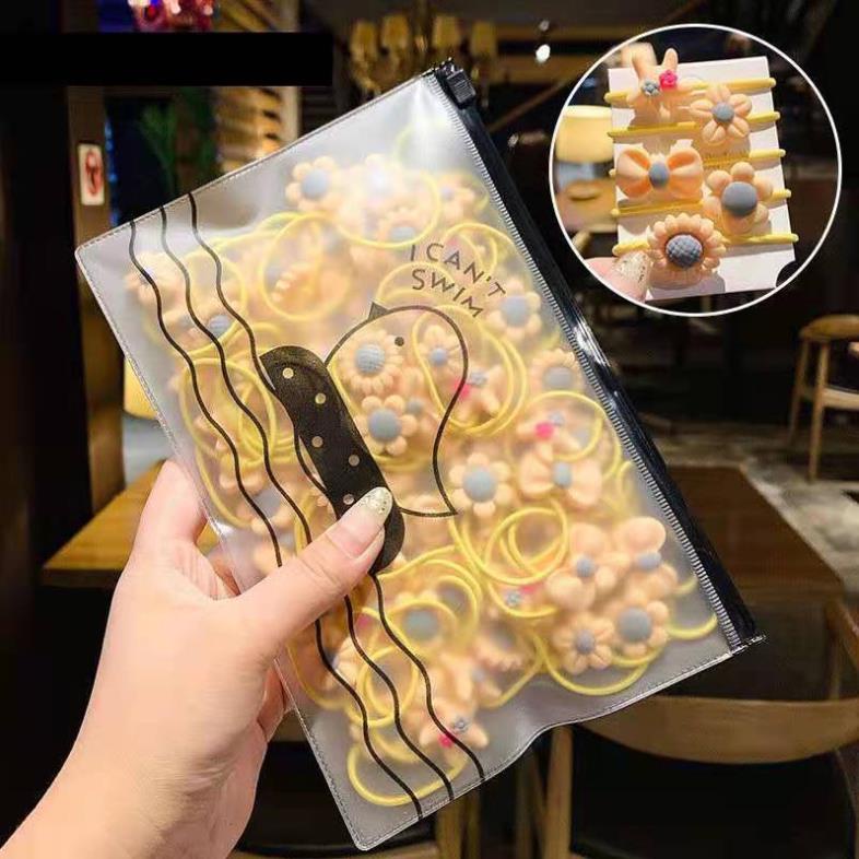 Dây buộc tóc SOLANO dây chun buộc tóc set 20 buộc nỉ hoa quả Hàn Quốc cho bé gái, bạn nữ FAH-001415