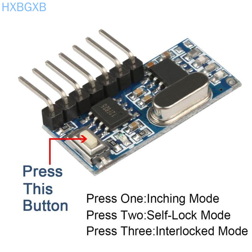 Mô-Đun Thu Mã Hóa 4 Kênh Không Dây 433mhz RF Tiện Dụng