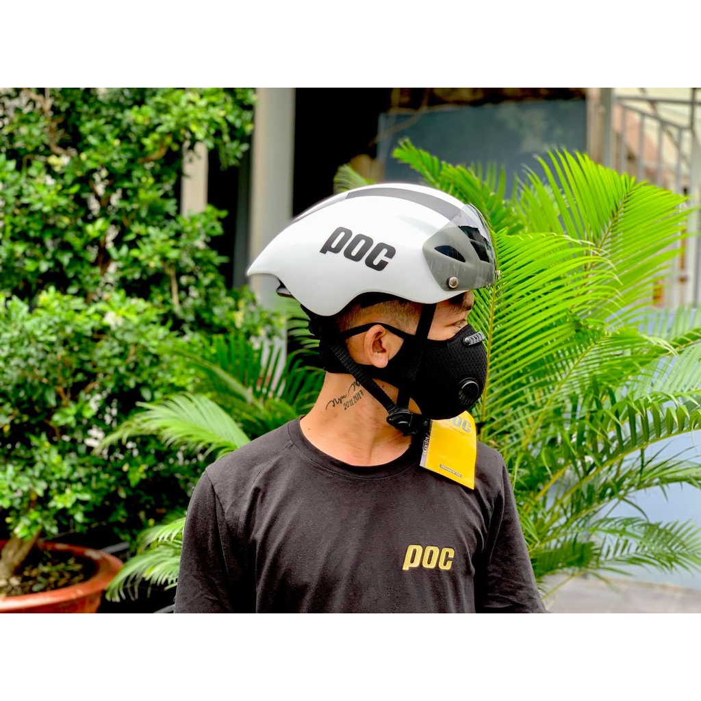 Nón POC 01 Màu trắng nhám siêu Hot, bảo hành 12 tháng