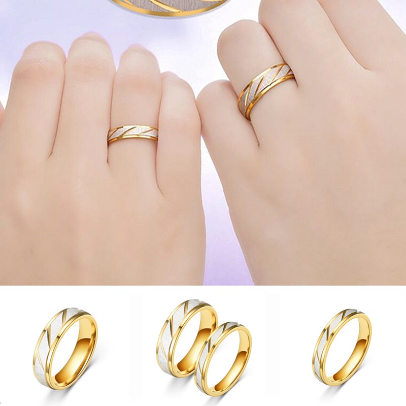 Nhẫn đính hôn thép titan thiết kế mát mẻ và thời trang cho nam và nữ