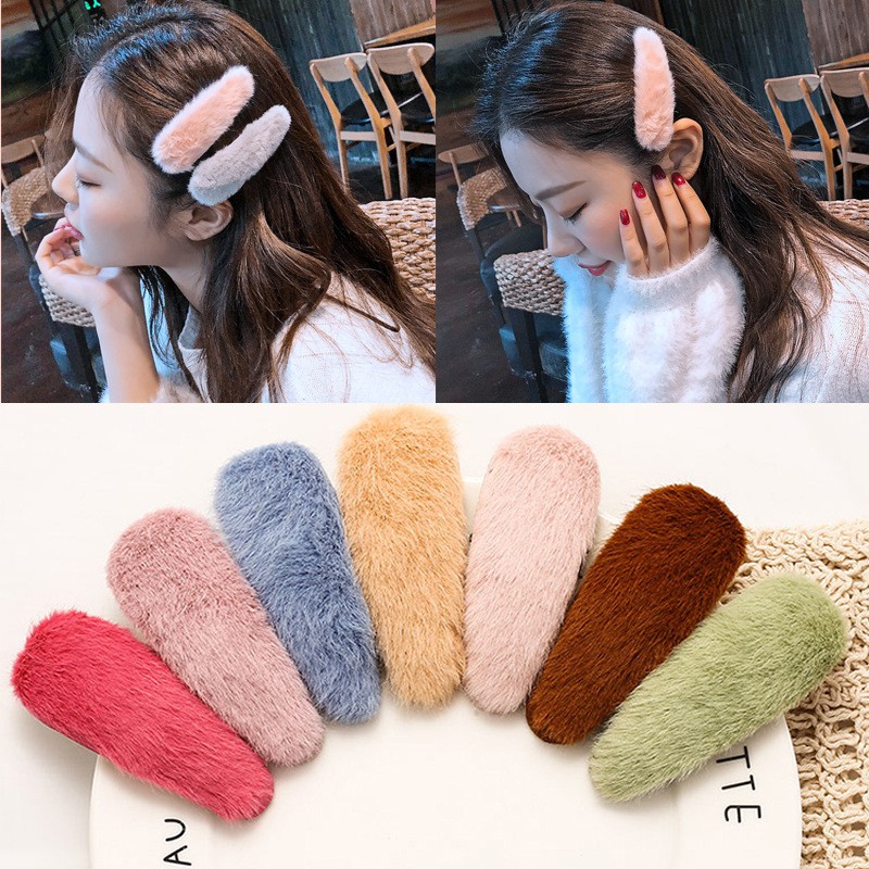 Kẹp mái lông cừu đơn giản dễ thương phong cách Hàn Quốc Tatitava