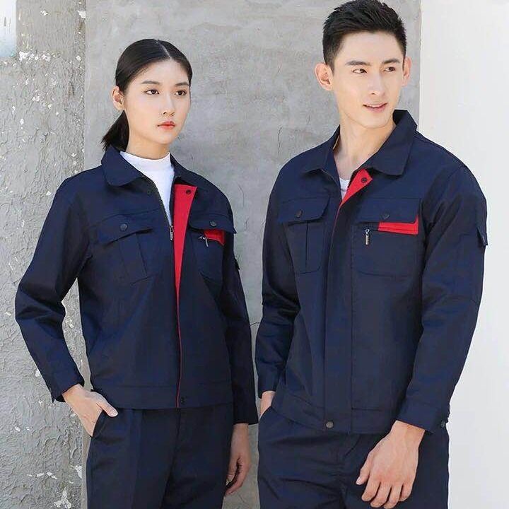 Quần áo bảo hộ lao động phù hợp với nam giới xưởng dịch vụ sửa chữa ô tô nhà máy hiểm chống mài mòn và bụi bẩnG