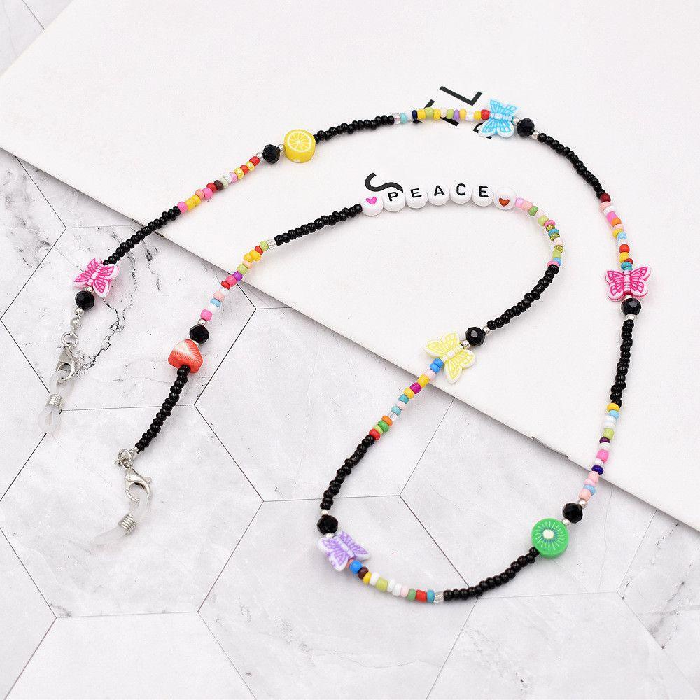 Xiantin Dây Đeo Mắt Kính Chống Trượt Hình Bướm Màu Cầu Vồng Dành Cho Nam Nữ