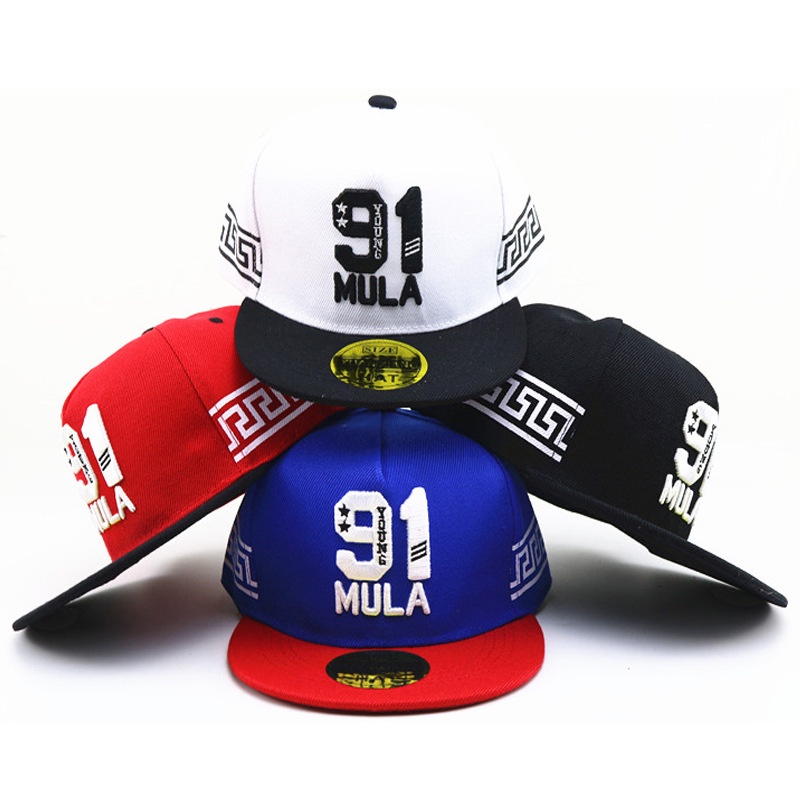 Mũ Lưỡi Trai Họa Tiết Thêu Số 91 Thời Trang Dành Cho Bé Trai 2-8 Tuổi