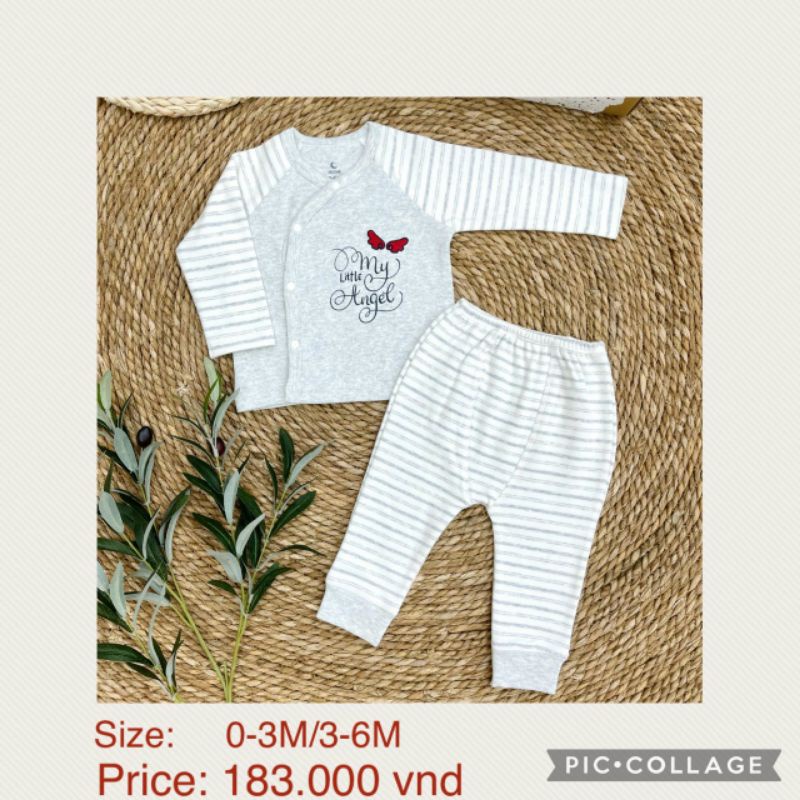 Moon -  Bộ dài tay Moon nỉ mềm ấm cho bé 3-7kg