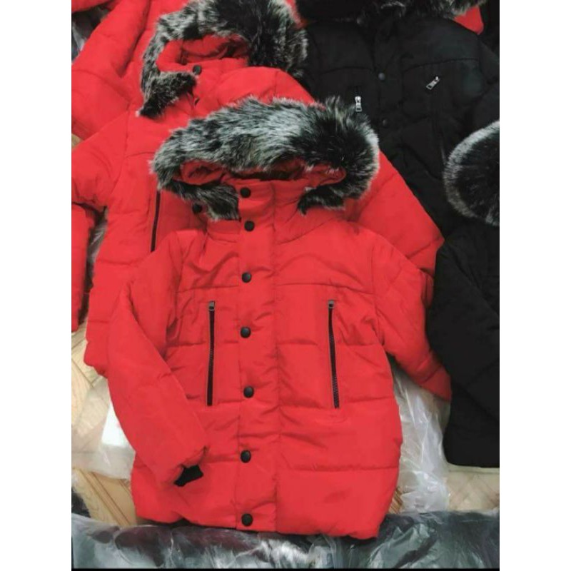 Áo phao mũ lông đẹp Quảng châu bé trai, bé gái