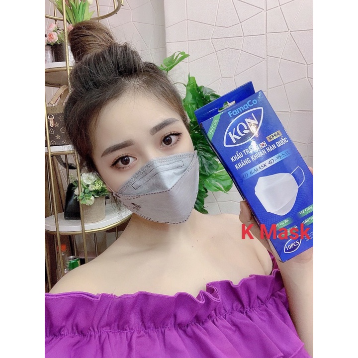 1 Thùng 300 Khẩu Trang 4 LỚP KHÁNG KHUẨN KF94 FAMACO KQN 4D Hight Quality - KF94