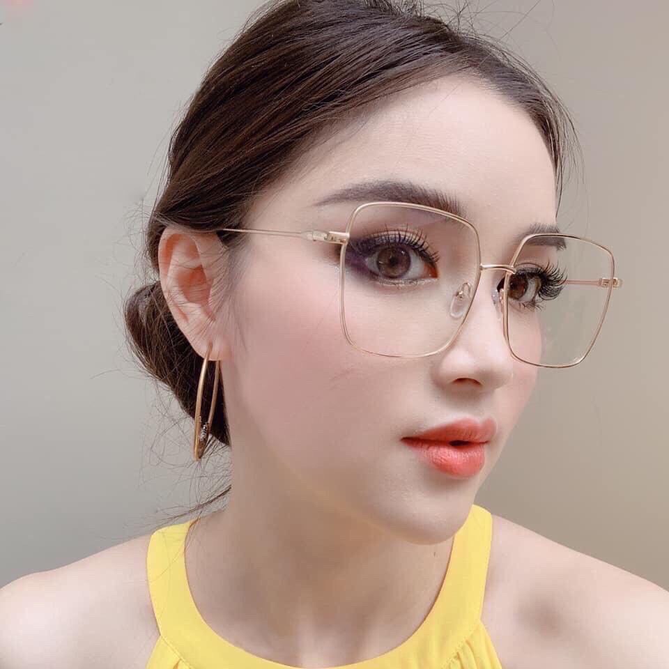 Kính giả cận gọng vuông quá khổ càng mảnh siêu bền chắc phong cách Ulzzang Hàn Quốc cá tính thời trang cho nữ nam 062