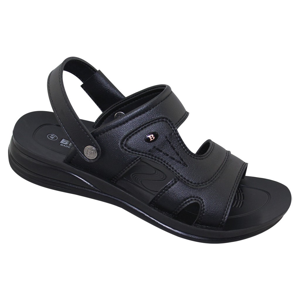 GIÀY SANDAL ĐẾ BẰNG NAM QUAI DA BITA'S SUM.91 (ĐEN + NÂU + VÀNG BÒ) - BITAS