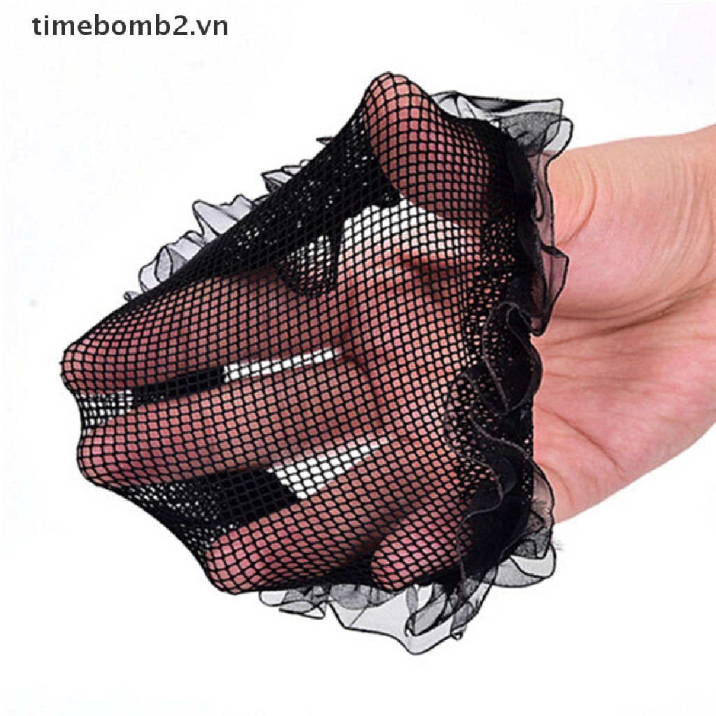 {Thời Trang} 2 Cái Búi Tóc Bằng Nylon Màu Đen Cho Nữ Múa Ba Lê