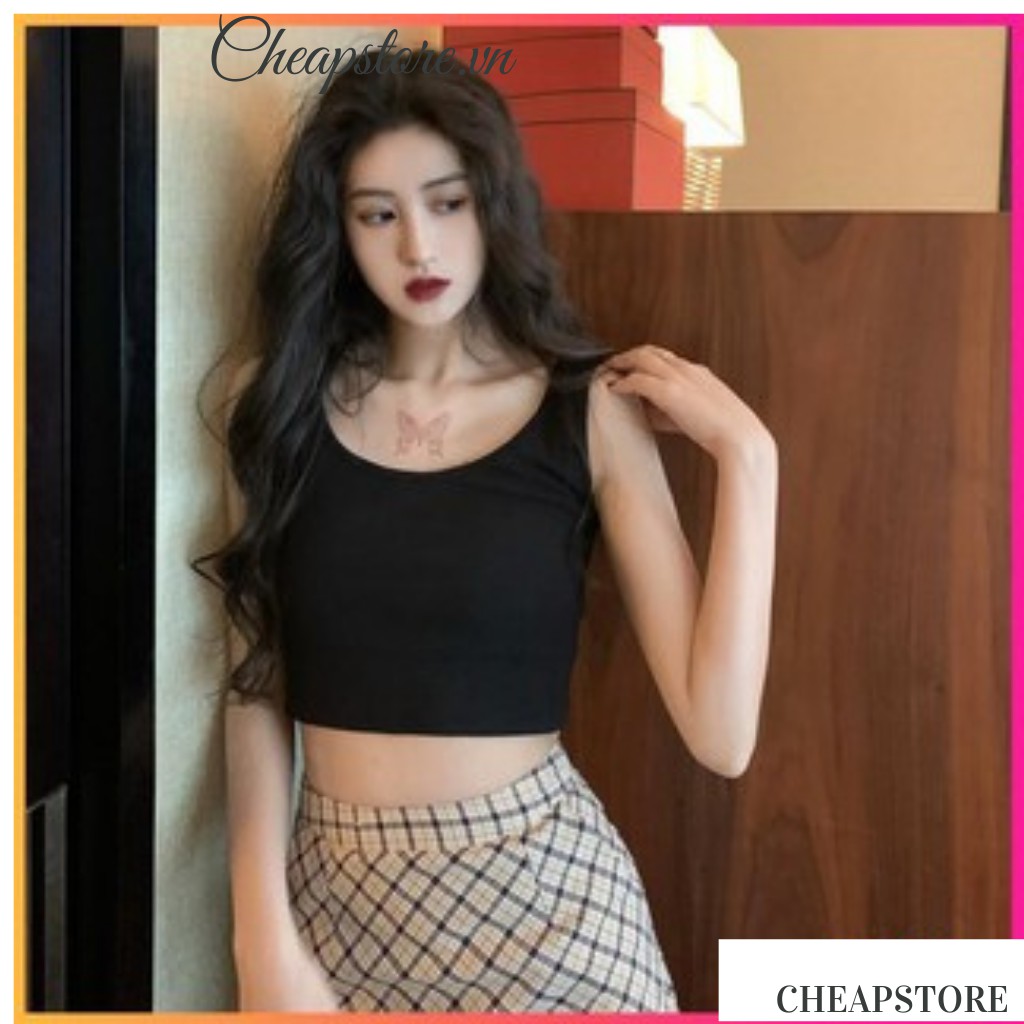 [Mã WAMT10K giảm 10k cho đơn 0k] Áo 2 dây bản to cổ U siêu hothit _ Áo croptop 2 dây ba lỗ | BigBuy360 - bigbuy360.vn