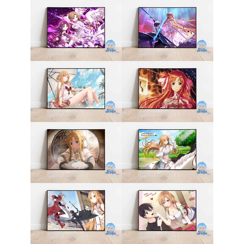 Tranh poster A3 Yuuki Asuna (16) Anime Manga Sword Art Online  - 2D Tộc Shop