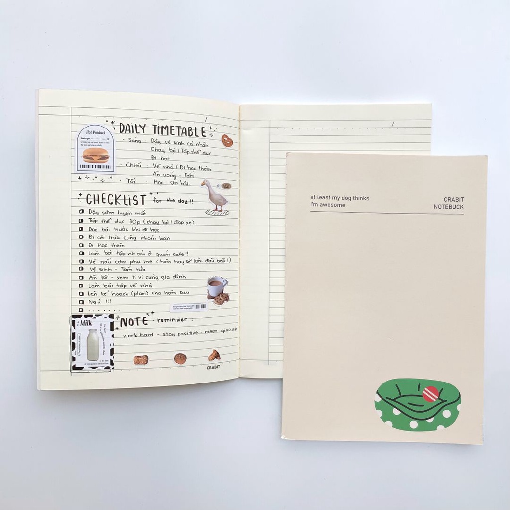 Vở kẻ ngang 72 trang 100gsm may gáy Crabit