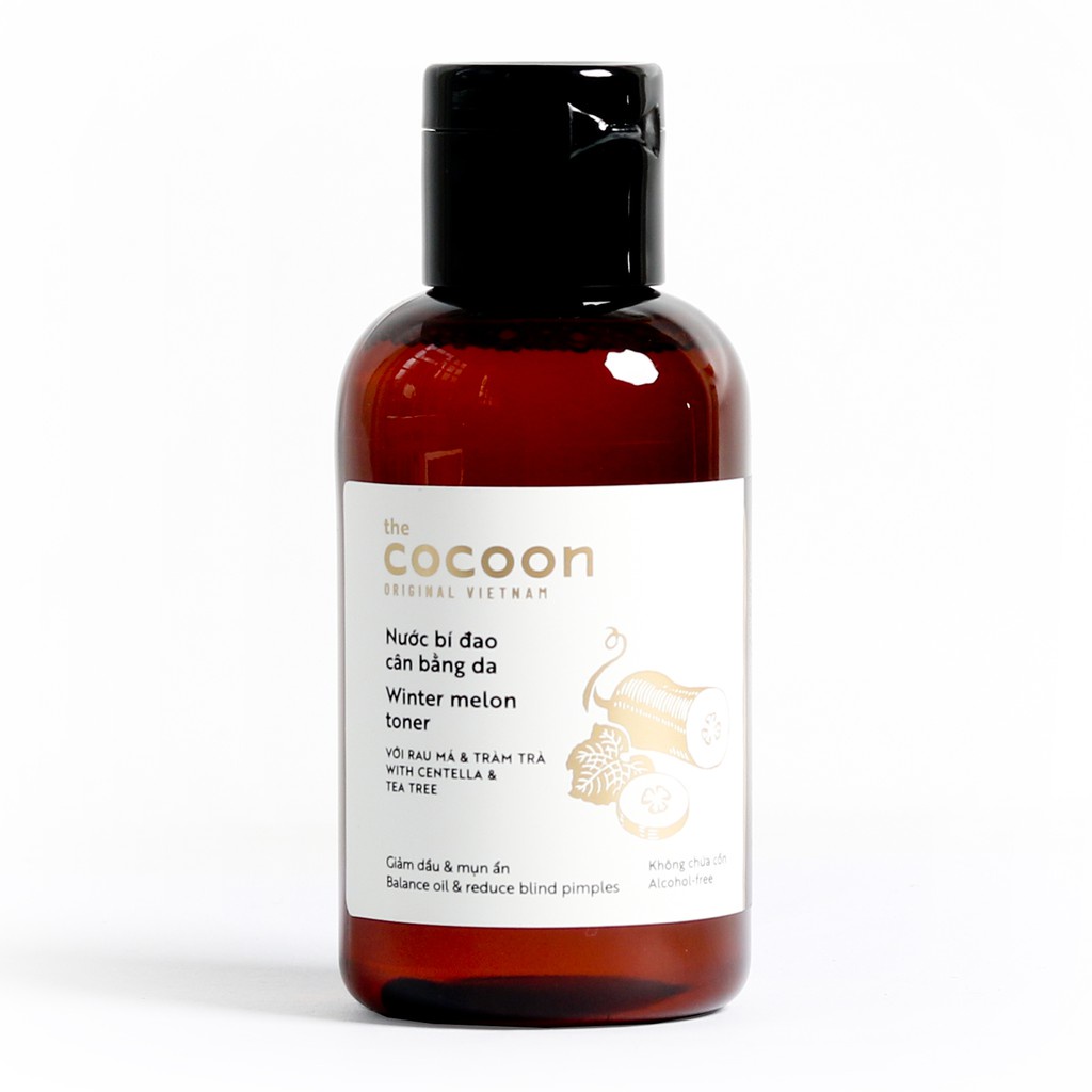 Combo Toner nước cân bằng da bí đao cocoon 140ml + Dung dịch chấm mụn cocoon 5ml - Vegan Society