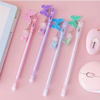 Bút Bi Viết Tạo Hình Cánh Bướm Đáng Yêu - Bút Bi Viết Mực Đen