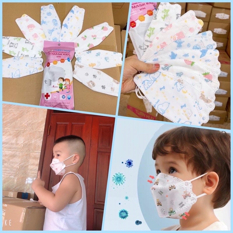 Khẩu trang kf94, hàn quốc chống bụi min kháng khuẩn 1 sét 10 cái