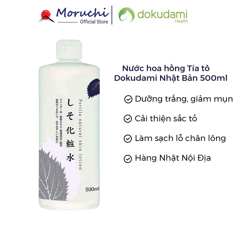 Nước hoa hồng diếp cá tía tô giảm mụn Dokudami 500ml Nhật Bản toner diếp cá - Moruchi | BigBuy360 - bigbuy360.vn