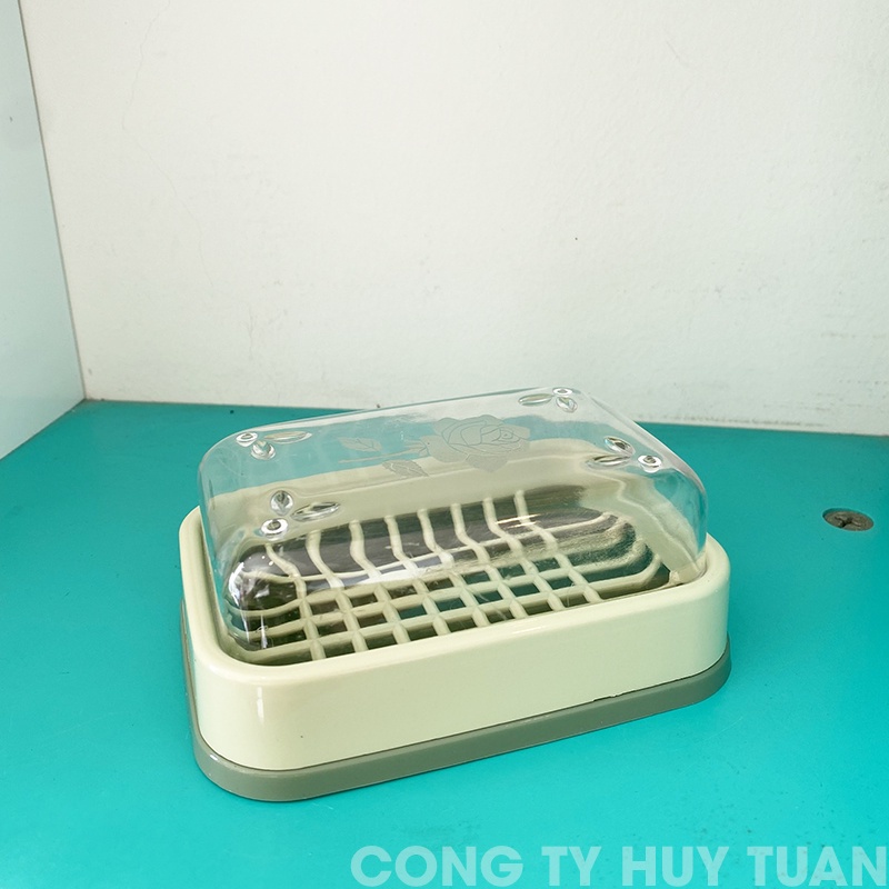 Khay đựng xà phòng có nắp đậy Việt Nhật 6773 - Hộp xà phòng tắm có khay hứng nước (XPN02)