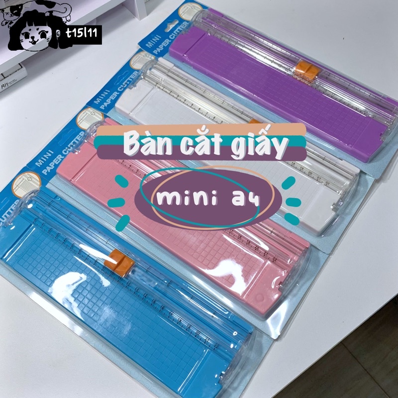 [t15l11] Bàn cắt giấy Mini A4 đủ màu