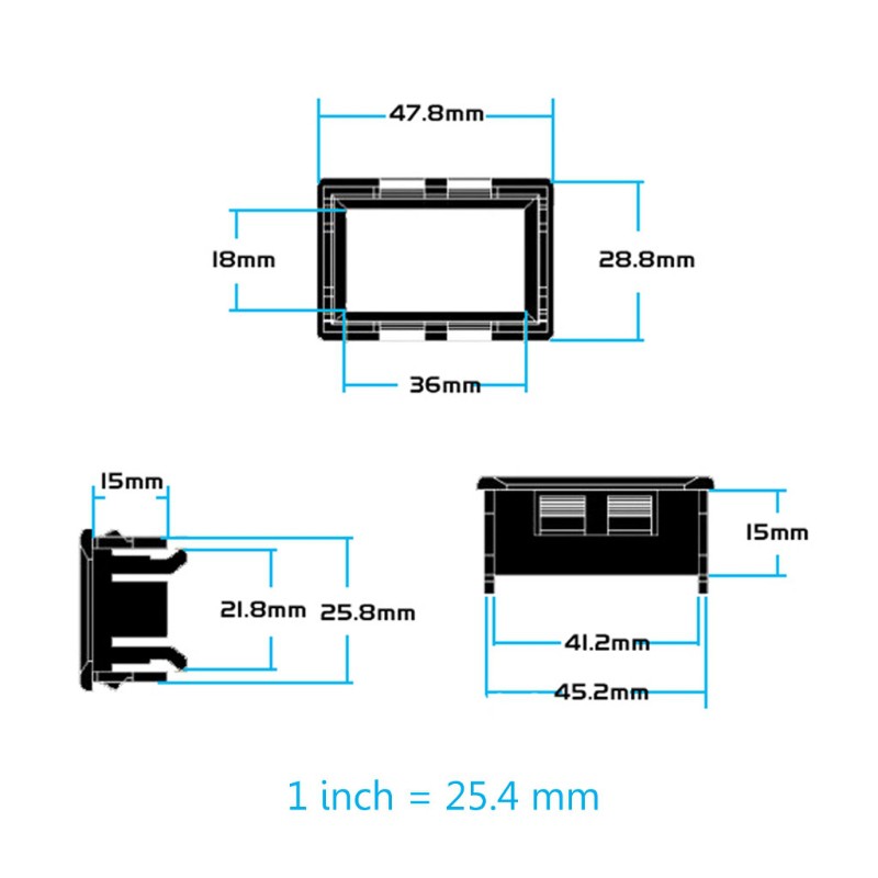 Máy Đo Ampe Kế Điện Tử Lidu 0.36 "5 Chữ Số 0-3.0000a Dc