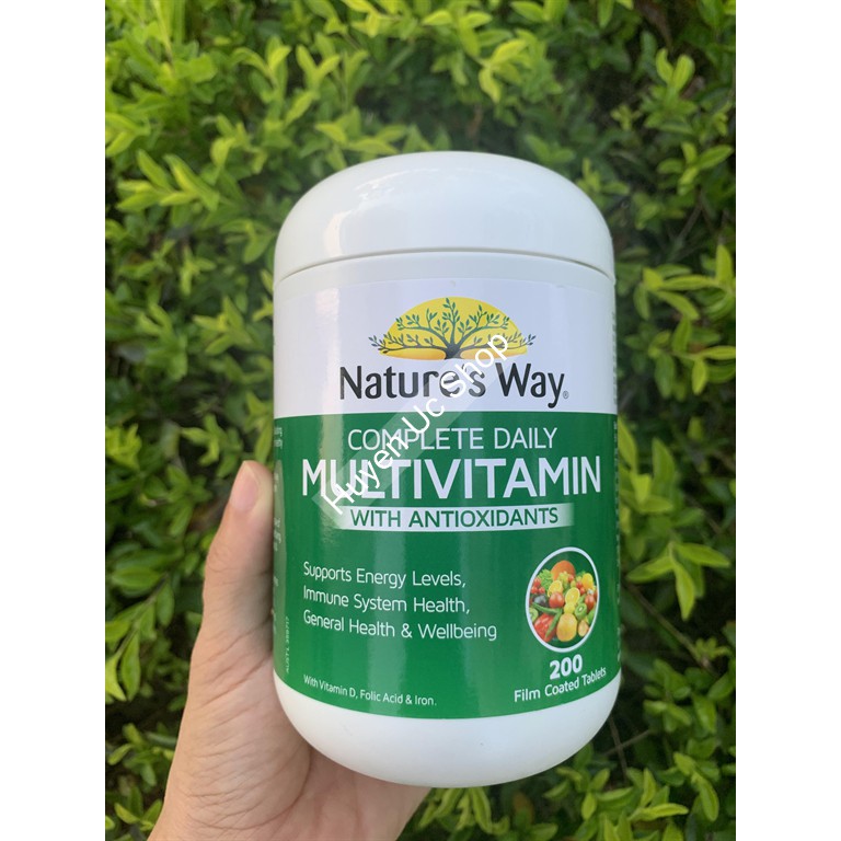 Viên uống Vitamin tổng hợp của Úc Nature’s Way Complete Daily Multivitamin 200v - Vitamin tổng hợp + chất chống oxy hóa