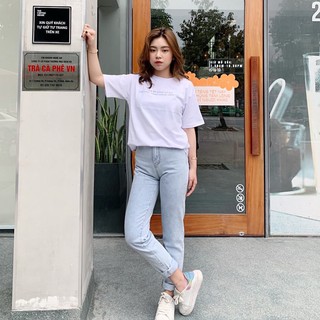 Usthebasic - Quần jean Boyfriend