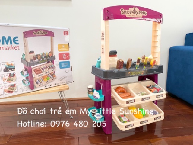 Quầy siêu thị kẹo kem 55 chi tiết cho Bé