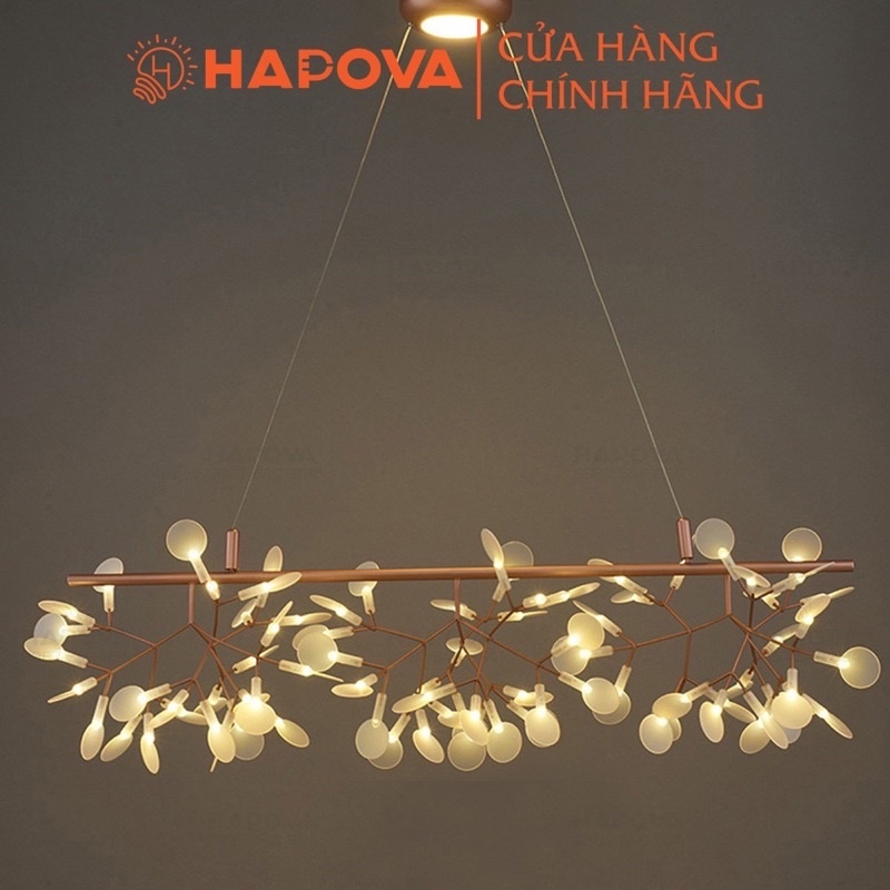 Đèn trang trí, Đèn chùm Hera thanh dài 81 lá HAPOVA MINUS 8990/1000