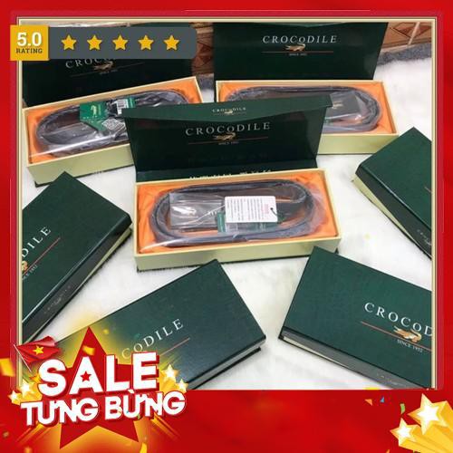 [LẺ = SỈ) Thắt Lưng Nam Cá Sấu Sang Trọng Dây Lưng Full Box (Hộp + tag hãng đầy đủ ) Như Hình Giá Rẻ