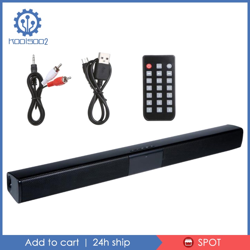 22inch Long Black Soundbar for TV Bluetooth Speaker Home Theater System