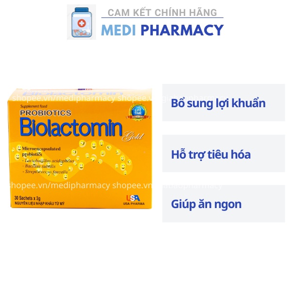 Cốm Bilolactomin Gold cân bằng hệ tiêu hóa, giảm táo bón, hỗ trợ ăn ngon
