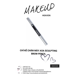 [CÓ SẴN] Chì kẻ chân mày AOA Sculpting Brow Pencil-  màu Ebony