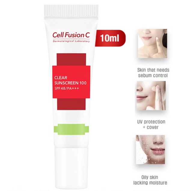 Kem Chống Nắng Dành Cho Da Dầu Mụn Cell Fusion C Clear Sunscreen 100 SPF 48+/PA+++