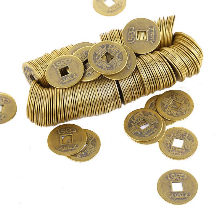 Đồng xu âm dương ngũ đế tài lộc bằng đồng( 20 xu)