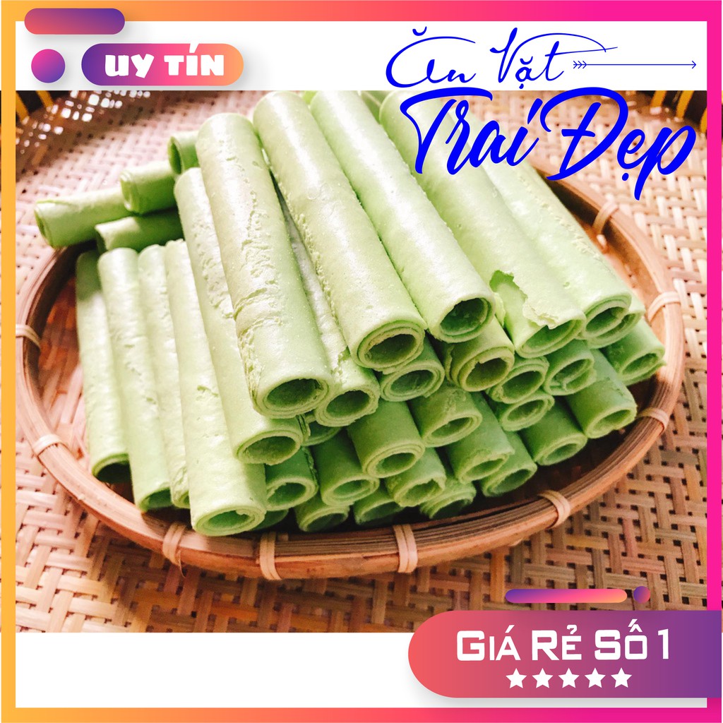 💟 Bánh Ống Lá Dứa Hủ pet 480G - Trai Đẹp Snack