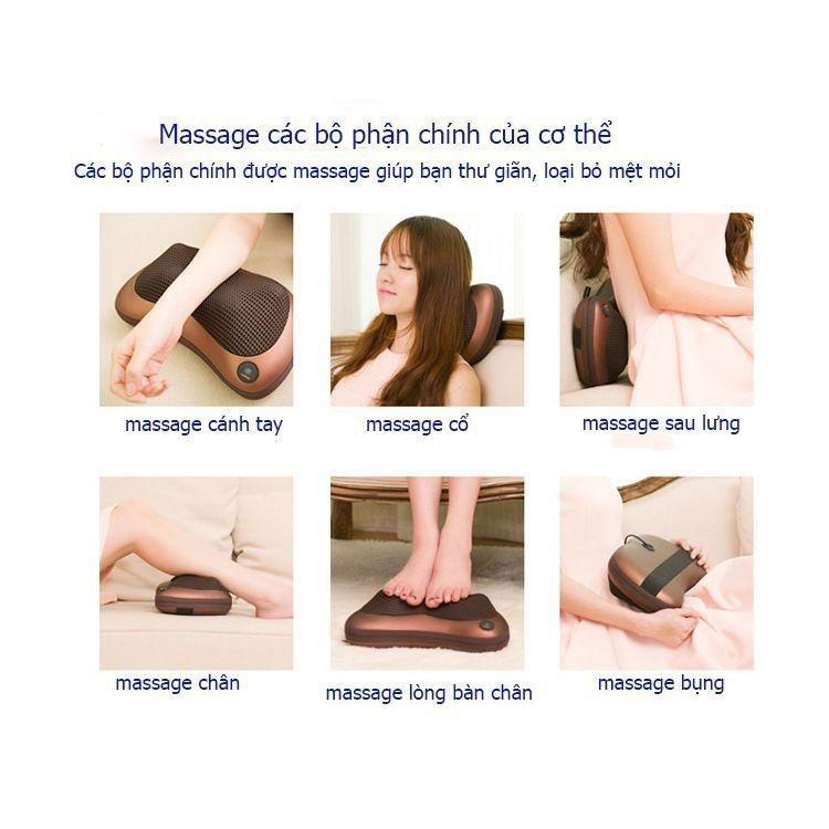 Gối massage 8 bi có đảo chiều giảm mệt mỏi