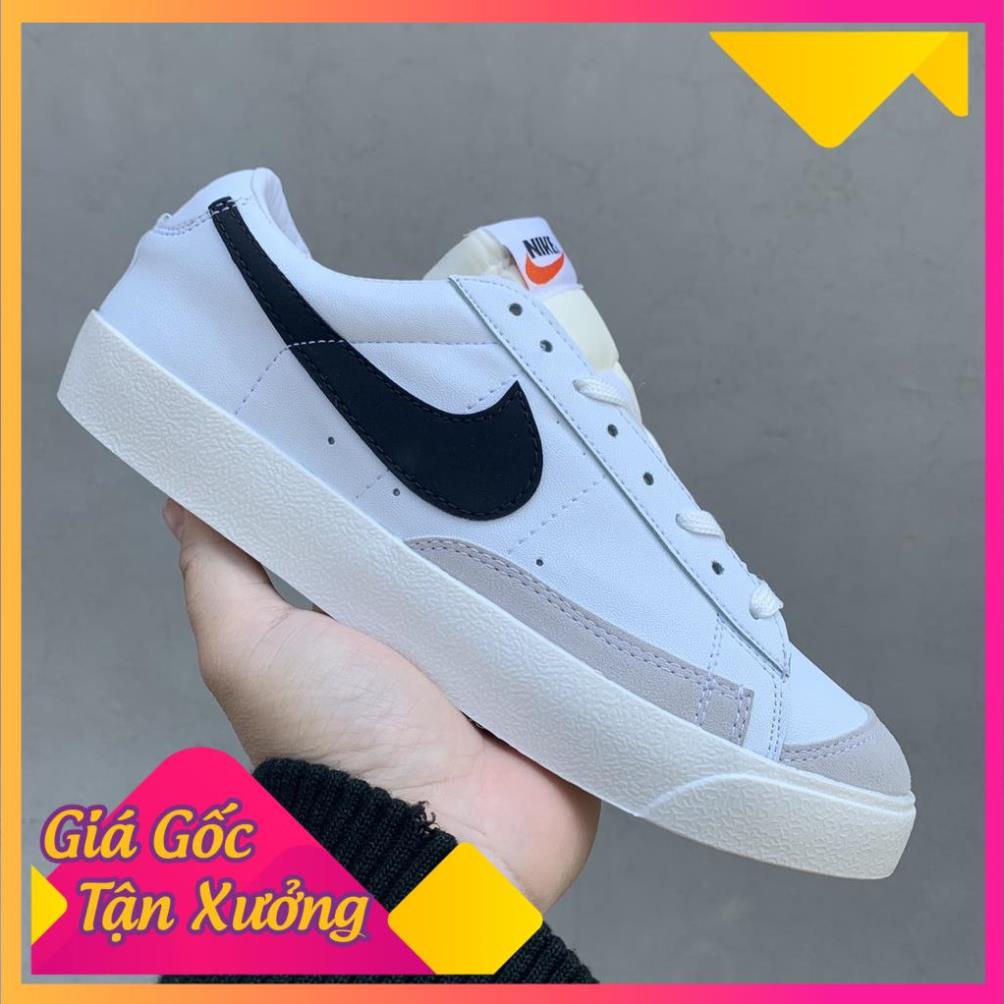 Giày thể thao sneaker Blazer Mid 77 Vintage trắng vạch đen cổ thấp