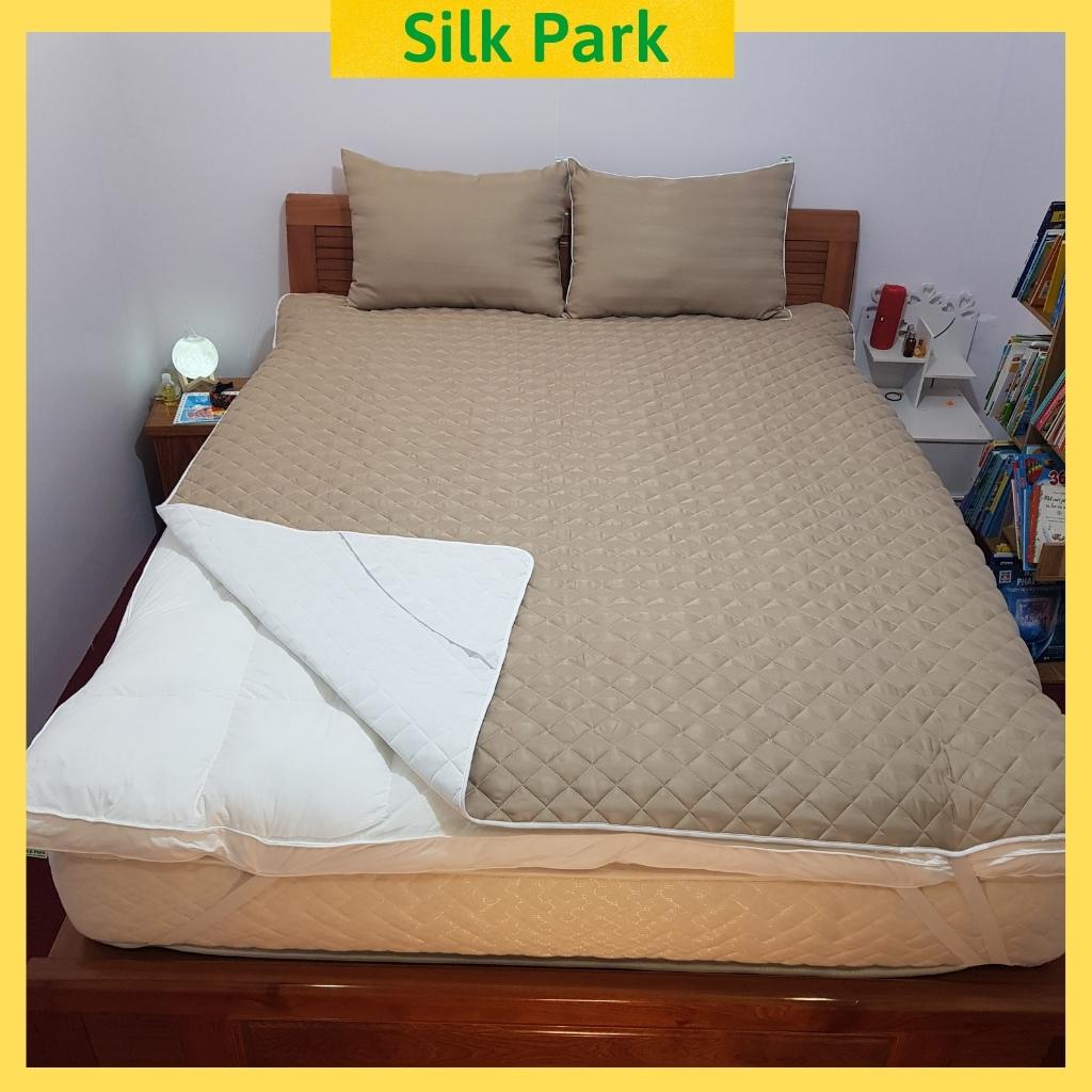 Tấm bảo vệ nệm SilkPark Tấm lót chống thấm tuyệt đối DÀNH CHO BÉ không lo tè dầm ướt nệm DÙNG ĐƯỢC 2 MẶT