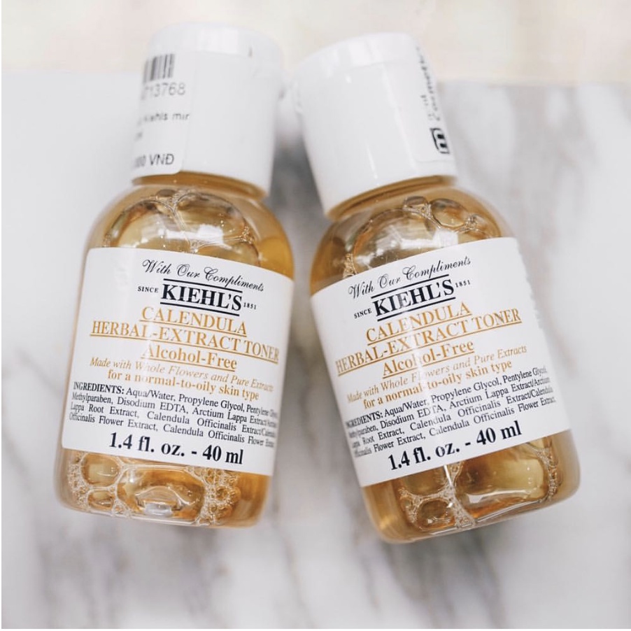 Toner Hoa Cúc Kiehl's Calendula Herbal Extract Alcohol-Free 40ml Minisize | Nước Hoa Hồng Kiehls