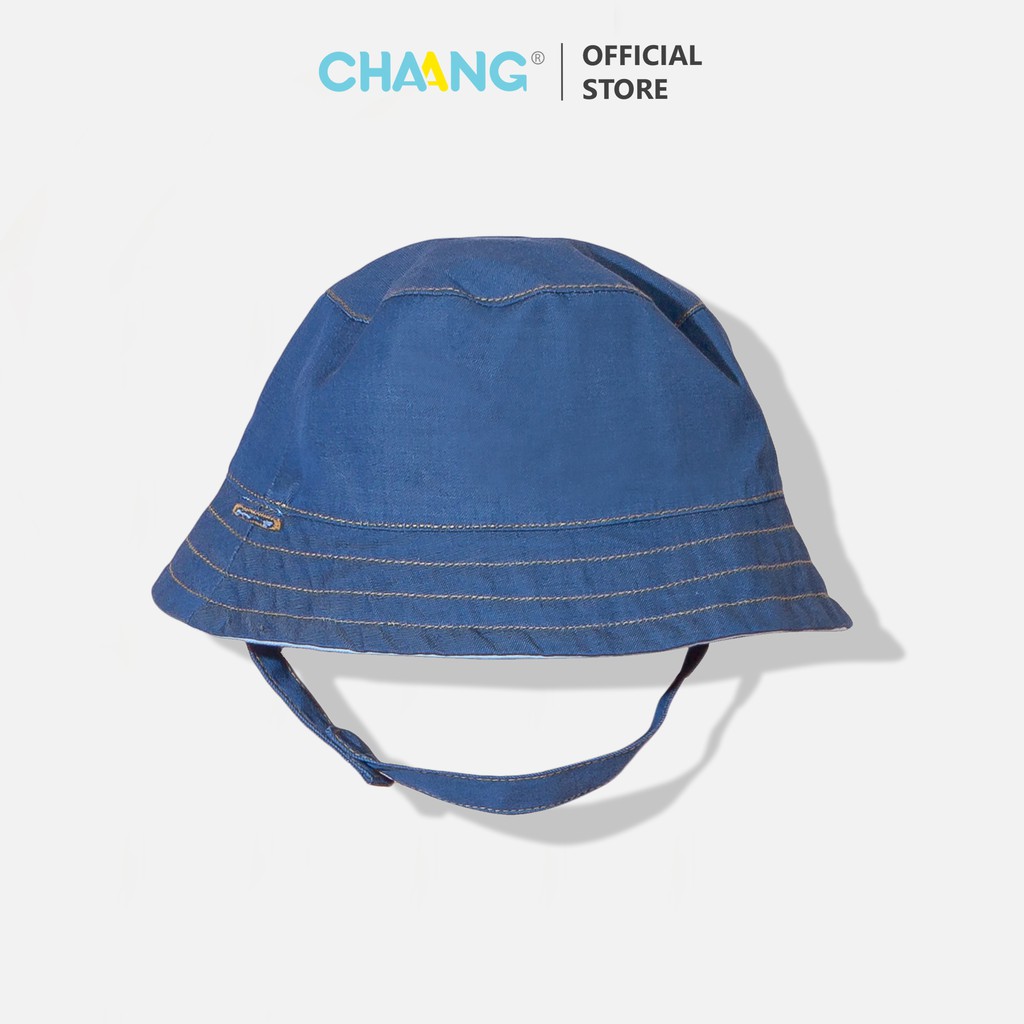 Mũ vành hai mặt CHAANG summer xanh đậm