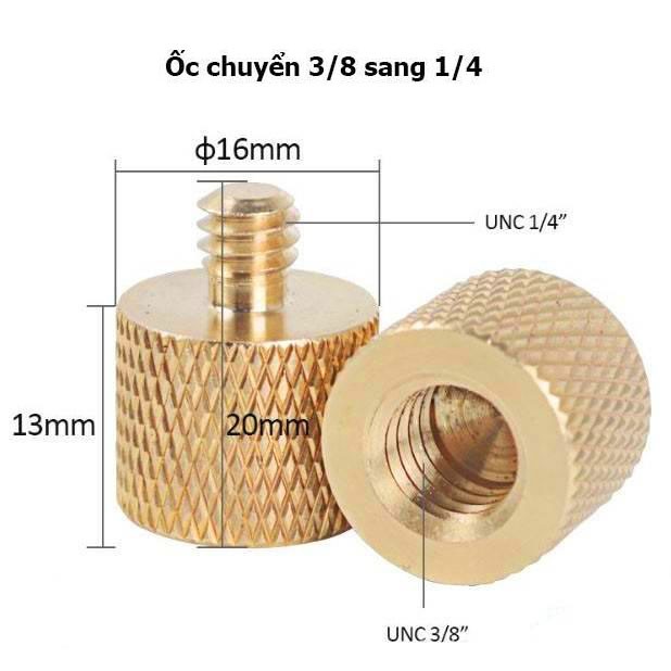 Ốc chuyển từ chuẩn ốc 1/4 sang 3/8 và ngược lại