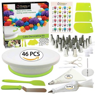 Combo bộ bàn xoay và trang trí bánh kem 46 CHI TIẾT
