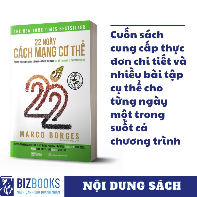 Kèm Quà Tặng Sách - Cách Mạng 22 Ngày: Chế Độ Ăn Plant Base