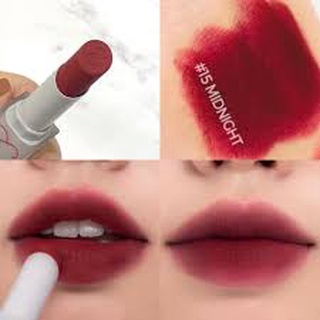 Son thỏi lì Romand Zero Matte màu #15 Midnight đỏ nâu mận