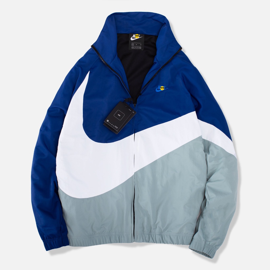 Áo khoác dù 2 lớp Nike Swoosh Woven - Vải âu dày nhăn - Form âu