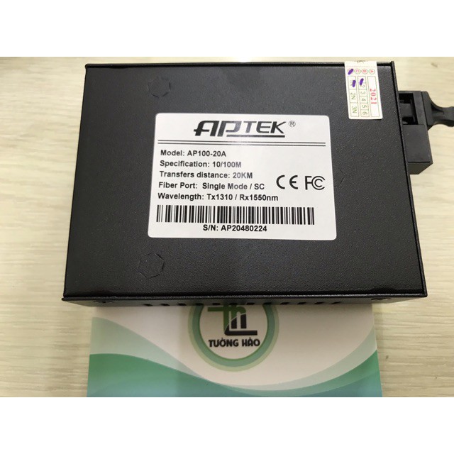 Thiết bị chuyển đổi quang điện Media Converter  APTEK AP100-20A