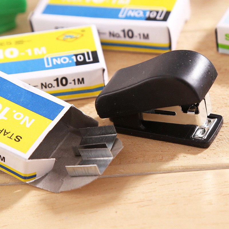 Dập Ghim giá rẻ TE28, nhỏ nhắn siêu dễ thương, tặng kèm hộp gồm 2 thanh gim bấm