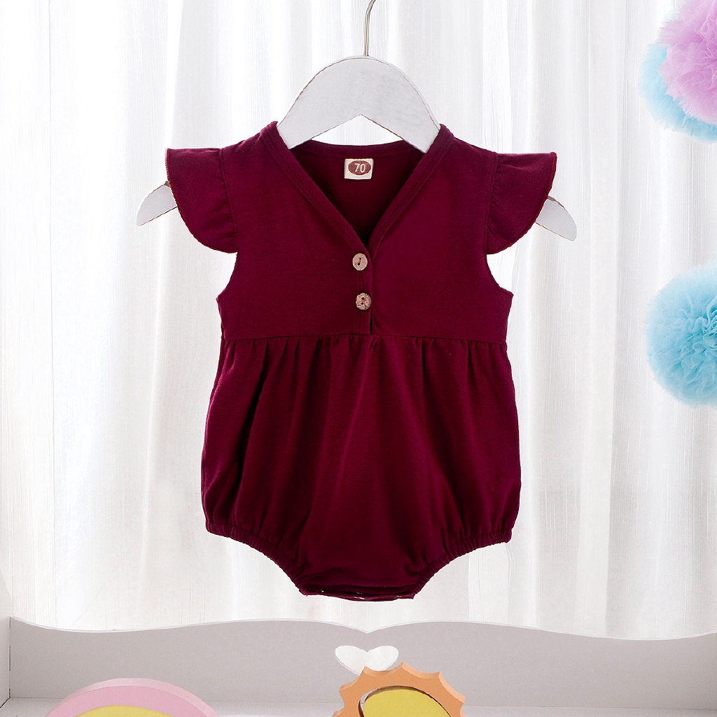 Áo liền quần vải cotton thoải mái dễ thương dành cho trẻ sơ sinh